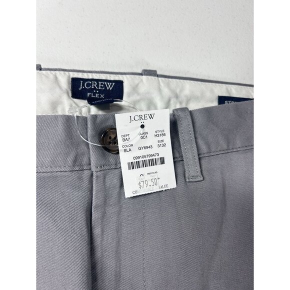 J.Crew Mens Straight-Fit Flex Chinos Size 31x32Gray - Picture 3 of 12